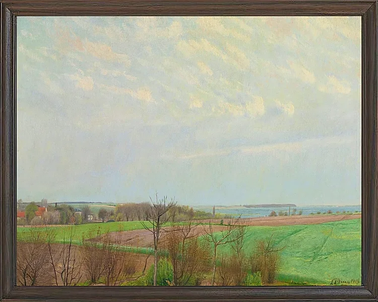 Laurits Andersen Ring – Blick auf den Roskilde Fjord, Vorfrühling 1903 | Giclée Kunstdruck gerahmt