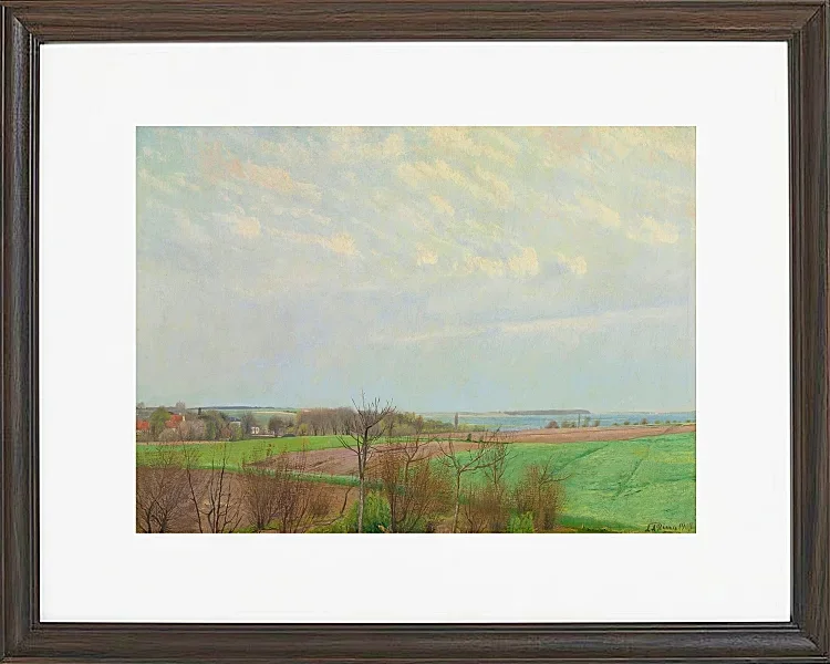 Laurits Andersen Ring – Blick auf den Roskilde Fjord, Vorfrühling 1903 | Giclée Kunstdruck gerahmt