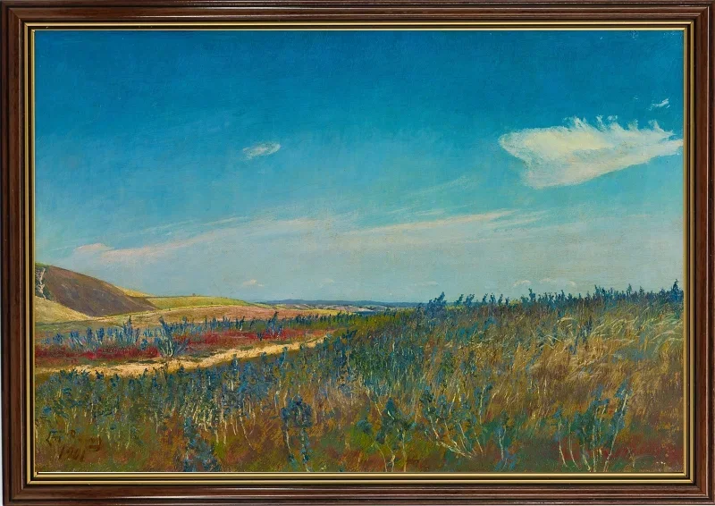 Laurits Andersen Ring | Udsigt ved Karrebæksminde i Nordsjælland – 1901 | Indrammet kunsttryk | Realisme
