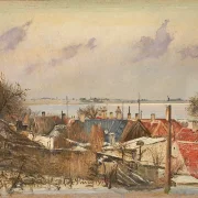 Laurits Andersen Ring – Blick von Roskilde auf den Fjord 1915 | Giclée Kunstdruck gerahmt