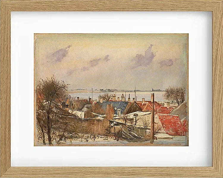 Laurits Andersen Ring – Blick von Roskilde auf den Fjord 1915 | Giclée Kunstdruck gerahmt