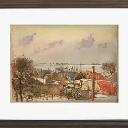 Laurits Andersen Ring – Blick von Roskilde auf den Fjord 1915 | Giclée Kunstdruck gerahmt