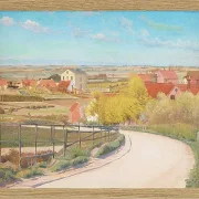 Laurits Andersen Ring – Blick von einer Straße in der Nähe von Næstved, Seeland 1892 | Giclée Kunstdruck gerahmt