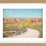 Laurits Andersen Ring – Blick von einer Straße in der Nähe von Næstved, Seeland 1892 | Giclée Kunstdruck gerahmt