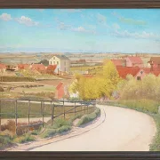 Laurits Andersen Ring – Blick von einer Straße in der Nähe von Næstved, Seeland 1892 | Giclée Kunstdruck gerahmt