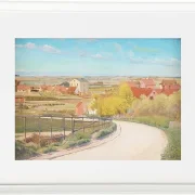 Laurits Andersen Ring – Blick von einer Straße in der Nähe von Næstved, Seeland 1892 | Giclée Kunstdruck gerahmt