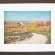 Laurits Andersen Ring – Blick von einer Straße in der Nähe von Næstved, Seeland 1892 | Giclée Kunstdruck gerahmt