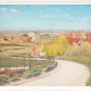 Laurits Andersen Ring – Blick von einer Straße in der Nähe von Næstved, Seeland 1892 | Giclée Kunstdruck gerahmt