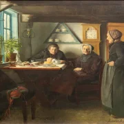 Laurits Andersen Ring | Weihnachtsbesuch – 1882 | Gerahmter Kunstdruck | Realismus