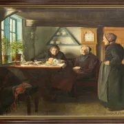 Laurits Andersen Ring | Weihnachtsbesuch – 1882 | Gerahmter Kunstdruck | Realismus