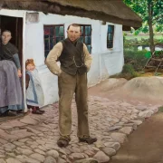 Laurits Andersen Ring | Kleinbauern – 1897 | Gerahmter Kunstdruck | Realismus