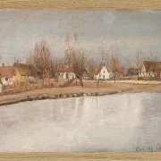 Laurits Andersen Ring – Der Dorfteich in Ring, Seeland 1890 | Giclée Kunstdruck gerahmt
