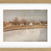 Laurits Andersen Ring – Der Dorfteich in Ring, Seeland 1890 | Giclée Kunstdruck gerahmt