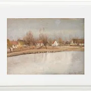 Laurits Andersen Ring – Der Dorfteich in Ring, Seeland 1890 | Giclée Kunstdruck gerahmt