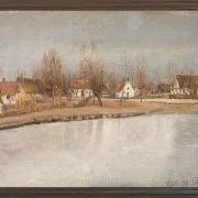 Laurits Andersen Ring – Der Dorfteich in Ring, Seeland 1890 | Giclée Kunstdruck gerahmt
