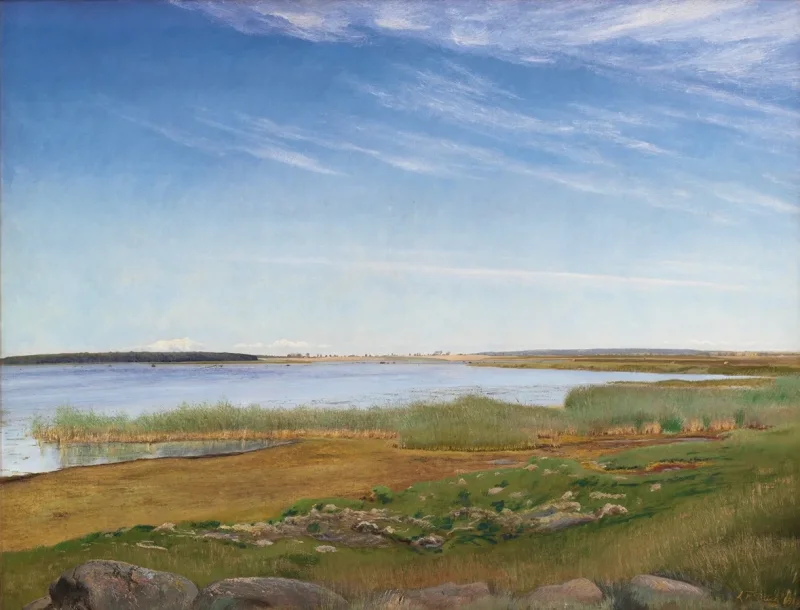 Laurits Andersen Ring – Der Fjord bei Karrebæksminde, Seeland 1910 | Giclée Kunstdruck gerahmt