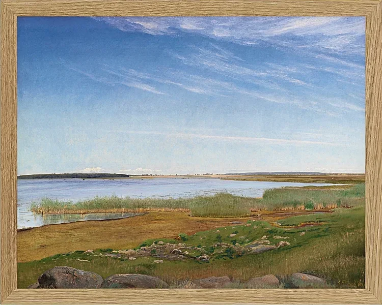 Laurits Andersen Ring – Der Fjord bei Karrebæksminde, Seeland 1910 | Giclée Kunstdruck gerahmt