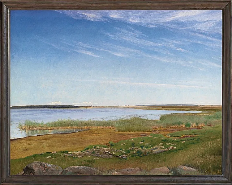 Laurits Andersen Ring – Der Fjord bei Karrebæksminde, Seeland 1910 | Giclée Kunstdruck gerahmt
