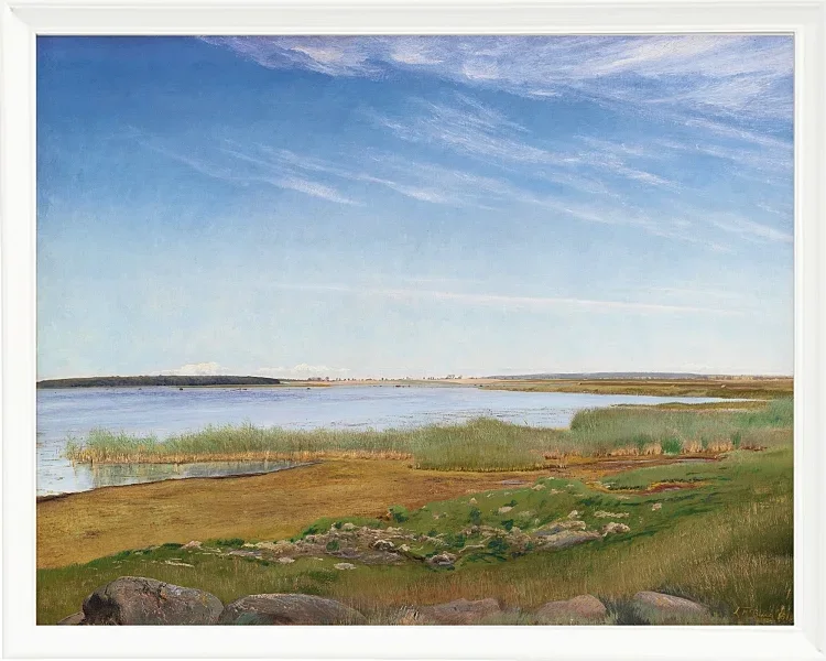 Laurits Andersen Ring – Der Fjord bei Karrebæksminde, Seeland 1910 | Giclée Kunstdruck gerahmt