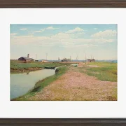Laurits Andersen Ring – Der Fluss und der Hafen von Frederiksværk 1900 | Giclée Kunstdruck gerahmt