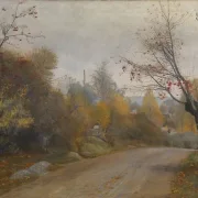 Laurits Andersen Ring | Vejen ved Mogenstrup Sjælland, efterår – 1888 | Indrammet kunsttryk | Realisme