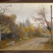 Laurits Andersen Ring | Vejen ved Mogenstrup Sjælland, efterår – 1888 | Indrammet kunsttryk | Realisme