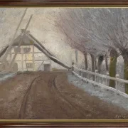 Laurits Andersen Ring | Der Bahnübergang in der Nähe von L. A. Rings Elternhaus – 1890 | Gerahmter Kunstdruck | Realismus