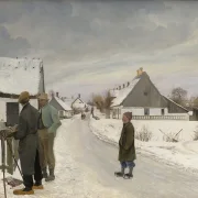 Laurits Andersen Ring – Der Maler im Dorf 1897 | Giclée Kunstdruck gerahmt