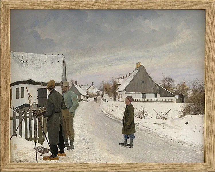 Laurits Andersen Ring – Der Maler im Dorf 1897 | Giclée Kunstdruck gerahmt