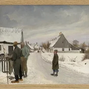 Laurits Andersen Ring – Der Maler im Dorf 1897 | Giclée Kunstdruck gerahmt