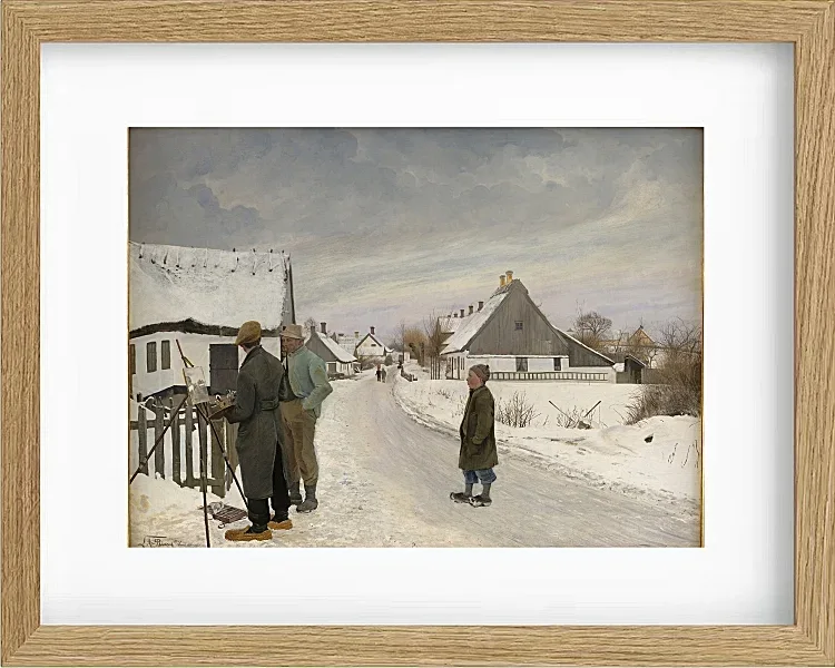 Laurits Andersen Ring – Der Maler im Dorf 1897 | Giclée Kunstdruck gerahmt