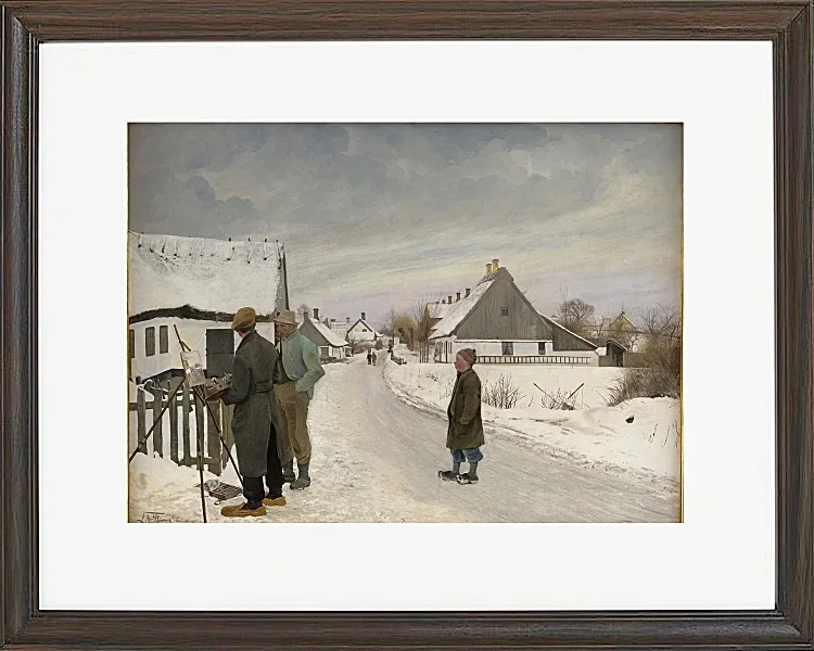 Laurits Andersen Ring – Der Maler im Dorf 1897 | Giclée Kunstdruck gerahmt