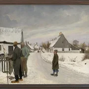 Laurits Andersen Ring – Der Maler im Dorf 1897 | Giclée Kunstdruck gerahmt
