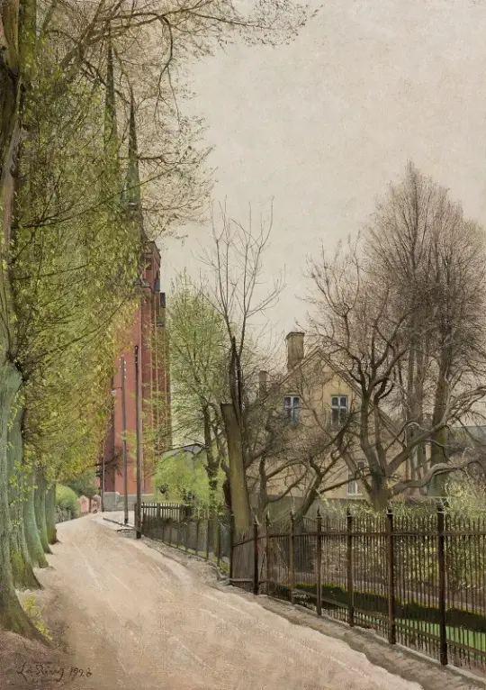 Laurits Andersen Ring | Die Kathedrale – 1928 | Gerahmter Kunstdruck | Realismus