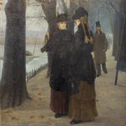 Laurits Andersen Ring | Fra Dosseringen i København - 1884 | Indrammet kunsttryk | Realisme