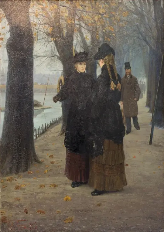 Laurits Andersen Ring | Aus dem Dossering in Kopenhagen - 1884 | Gerahmter Kunstdruck | Realismus