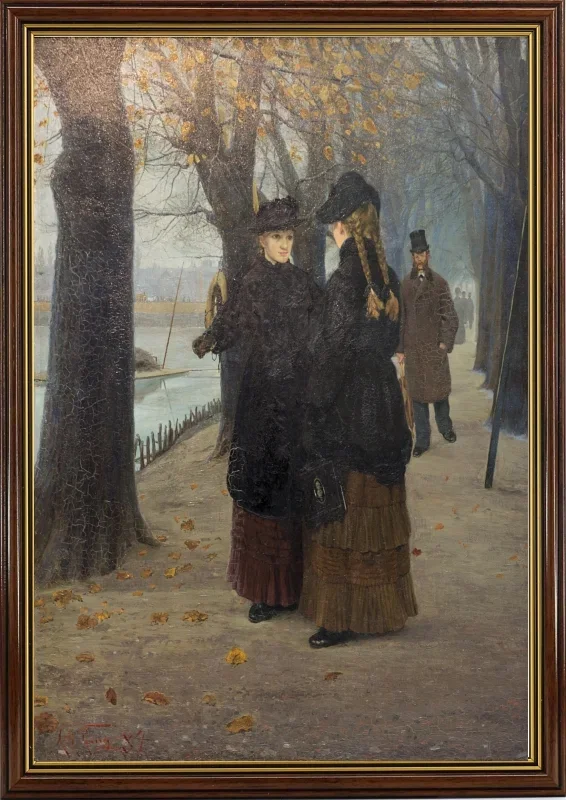 Laurits Andersen Ring | Fra Dosseringen i København - 1884 | Indrammet kunsttryk | Realisme