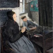 Laurits Andersen Ring – Der kranke Mann 1902 | Giclée Kunstdruck gerahmt