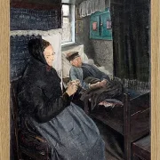 Laurits Andersen Ring – Der kranke Mann 1902 | Giclée Kunstdruck gerahmt