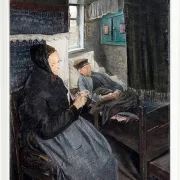 Laurits Andersen Ring – Der kranke Mann 1902 | Giclée Kunstdruck gerahmt