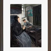 Laurits Andersen Ring – Der kranke Mann 1902 | Giclée Kunstdruck gerahmt