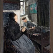 Laurits Andersen Ring – Der kranke Mann 1902 | Giclée Kunstdruck gerahmt