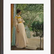 Laurits Andersen Ring – Die Frau des Künstlers 1897 | Giclée Kunstdruck gerahmt