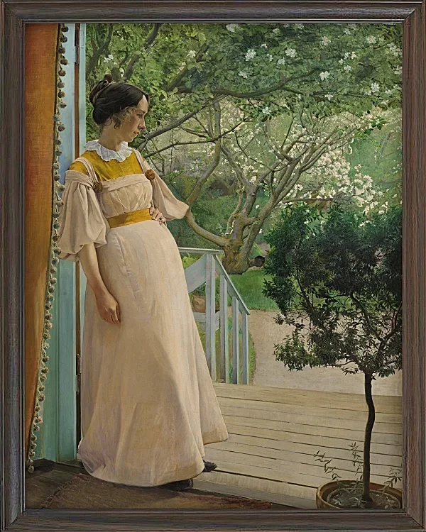 Laurits Andersen Ring – Die Frau des Künstlers 1897 | Giclée Kunstdruck gerahmt