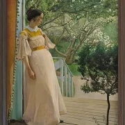 Laurits Andersen Ring – Die Frau des Künstlers 1897 | Giclée Kunstdruck gerahmt