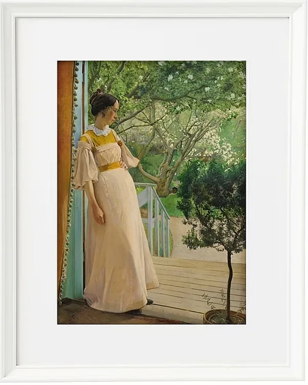 Laurits Andersen Ring – Die Frau des Künstlers 1897 | Giclée Kunstdruck gerahmt