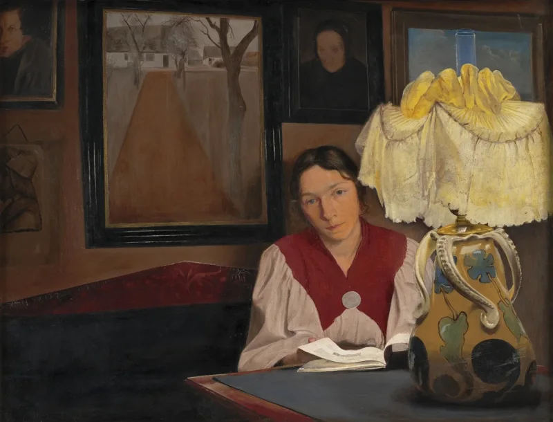 Laurits Andersen Ring – Die Frau des Künstlers Sigrid, Karrebæksminde 1898 | Giclée Kunstdruck gerahmt