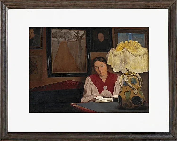 Laurits Andersen Ring – Die Frau des Künstlers Sigrid, Karrebæksminde 1898 | Giclée Kunstdruck gerahmt
