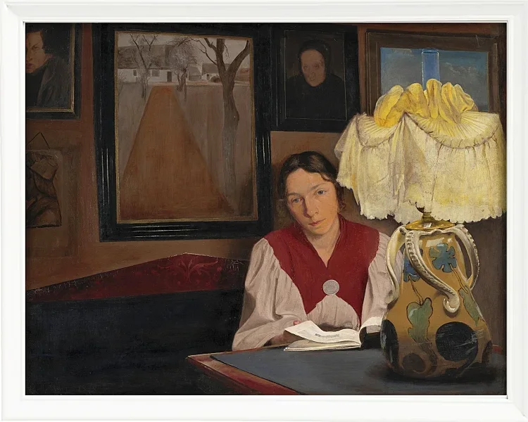 Laurits Andersen Ring – Die Frau des Künstlers Sigrid, Karrebæksminde 1898 | Giclée Kunstdruck gerahmt