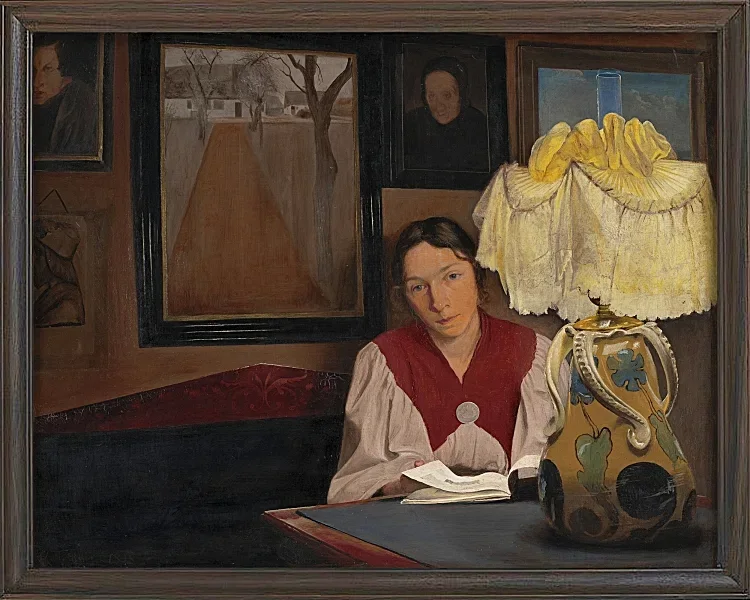 Laurits Andersen Ring – Die Frau des Künstlers Sigrid, Karrebæksminde 1898 | Giclée Kunstdruck gerahmt